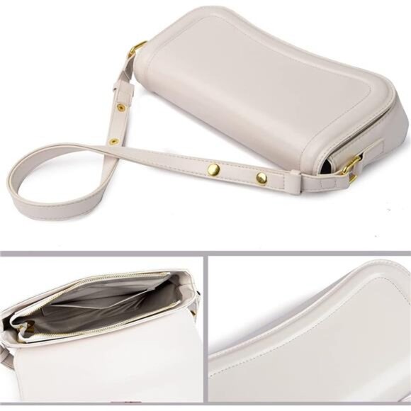 Retro Classic Shoulder Bag - Zipper Closure Clutch Tote Handbag for Women - Picture 5 of 8